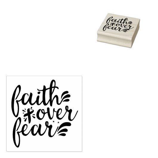 恐怖に対するキリスト教の聖書聖句の信仰 ラバースタンプ (押印)