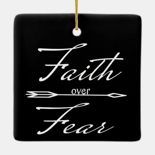 恐怖に対するキリスト教信仰 セラミックオーナメント (裏面)