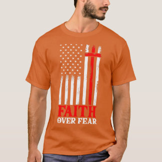 恐怖に対するクールキリスト教国旗の信仰 Tシャツ