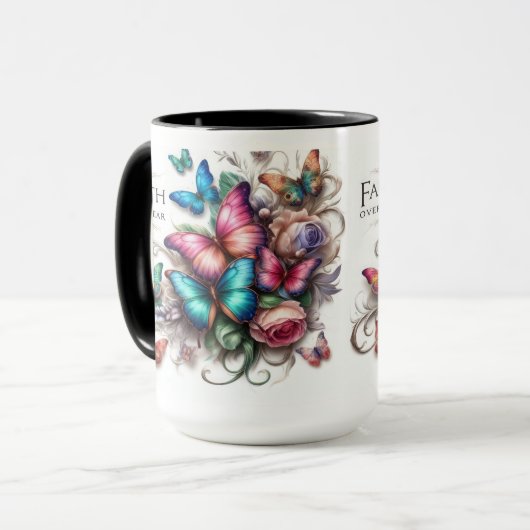 恐怖に対するマグ鮮やか信仰» Butterfly Mug マグカップ (正面左)
