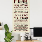 恐怖に対するリータニーv2 ポスター (ホームオフィス)