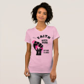 恐怖に対する乳がん認識度の信仰 Tシャツ (正面フル)