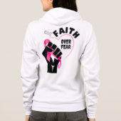 恐怖に対する信仰の乳がん認識度 パーカ (裏面)