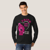 恐怖に対する信仰の乳がん認識度 Tシャツ (正面フル)