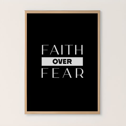 恐怖に対する信仰やる気を起こさせる引用文印刷可能な壁 フォトプリント