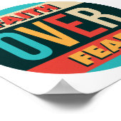 恐怖に対する信仰やる気を起こさせる引用文 ポスター (角)