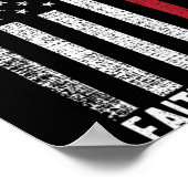 恐怖に対する信仰アメリカ国旗クリスチャン・クロス ポスター (角)