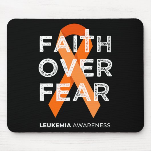 恐怖に対する信仰オレンジリボン戦う白血病認識 マウスパッド (正面)