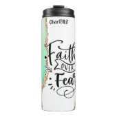 恐怖に対する信仰グリッター芸術 タンブラー (正面)