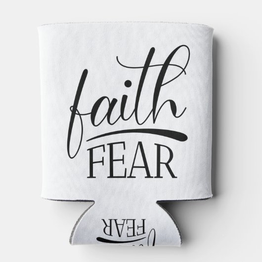 恐怖に対する信仰ゴスペルのグラフィック有名なクリスチャン 缶クーラー (裏面)