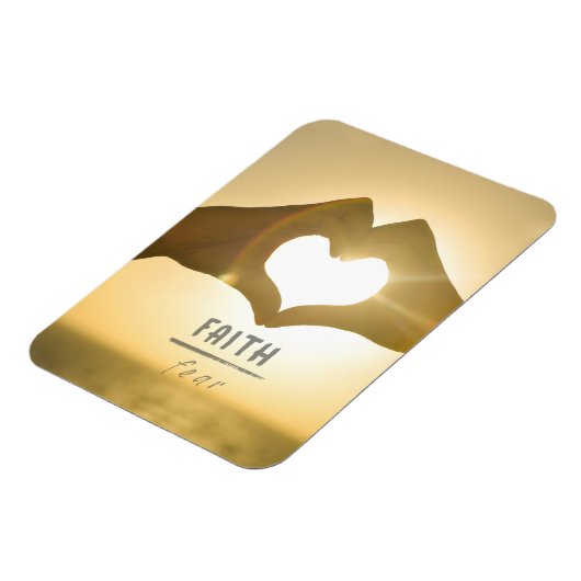 恐怖に対する信仰フォトマグネット マグネット (左側)