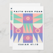 恐怖に対する信仰ホリデーカードクリスチャンギフト シーズンカード (正面/裏面)