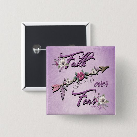 恐怖に対する信仰ボタン 缶バッジ (正面&裏面)