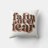 恐怖に対する信仰モダンレトロキリスト教インスピレーション クッション (裏面)