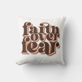 恐怖に対する信仰モダンレトロキリスト教インスピレーション クッション