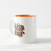 恐怖に対する信仰モダンレトロキリスト教インスピレーション ツートーンマグカップ (正面左)