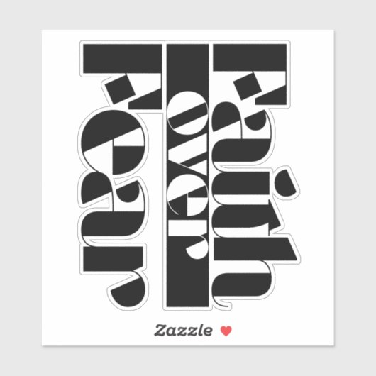 恐怖に対する信仰レトロ感動的型 シール (シート)