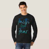恐怖に対する信仰ヴィンテージ感動的はっきりしたクリスティ Tシャツ (正面フル)