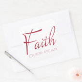 恐怖に対する信仰勇気付けられるの赤 スクエアシール (封筒)