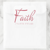 恐怖に対する信仰勇気付けられるの赤 スクエアシール (バッグ)