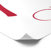 恐怖に対する信仰勇気付けられるの赤 ポスター (角)