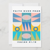 恐怖に対する信仰勇気付けられるカード 招待状 (裏面)