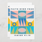 恐怖に対する信仰勇気付けられるカード 招待状 (正面/裏面)