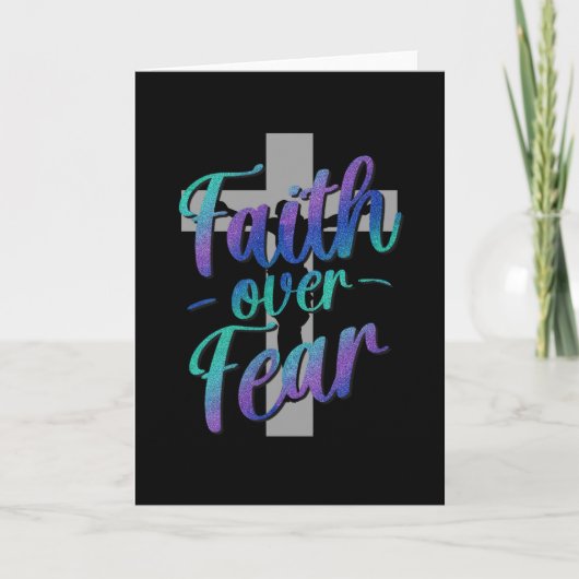 恐怖に対する信仰自殺認識度クロスグラフィックT- カード (正面)