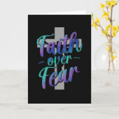 恐怖に対する信仰自殺認識度クロスグラフィックT- カード (黄色い花)