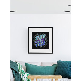 恐怖に対する信仰銀河系バーストデザイン ポスター