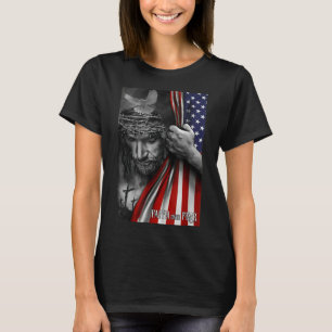 恐怖に対する信仰、イエス・アメリカ国旗の愛国者クリス Tシャツ