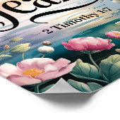 恐怖に対する信仰 – クリスチャンの壁画女性のための芸術 ポスター (角)