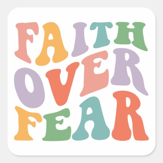 恐怖に対する信仰 スクエアシール (正面)