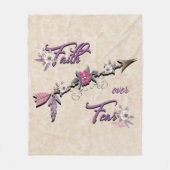 恐怖に対する信仰 フリースブランケット (正面)