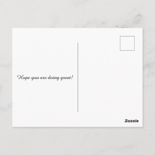 恐怖に対する信仰 ポストカード (裏面)