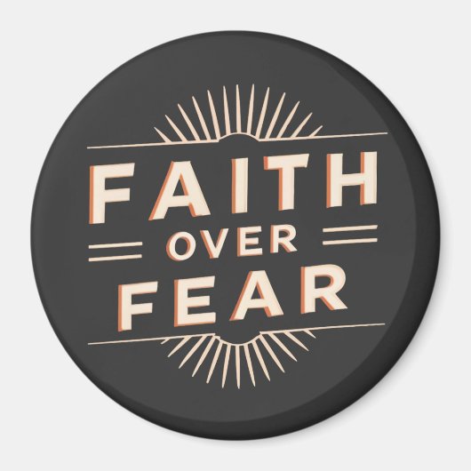 恐怖に対する信仰 マグネット (正面)