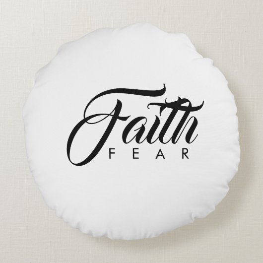 恐怖に対する信仰 ラウンドクッション (裏面)