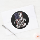 恐怖に対する信仰 ラウンドシール (封筒)