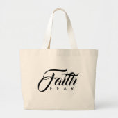 恐怖に対する信仰 ラージトートバッグ (正面)