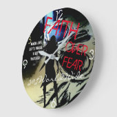 「恐怖に対する信仰!「丸い壁の時計が4時だ! ラージ壁時計 (傾斜)