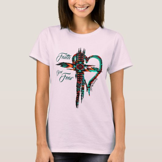 恐怖に対する信仰、南西クロスTシャツ Tシャツ (正面)