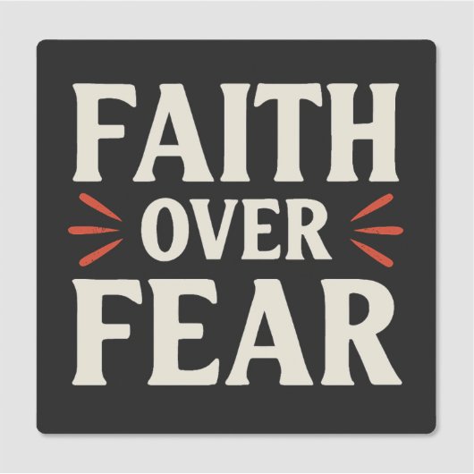 恐怖に対する信仰 – 毎日のスピリチュアルのリマインダー シール (正面)