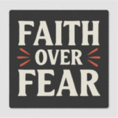 恐怖に対する信仰 – 毎日のスピリチュアルのリマインダー シール (正面)