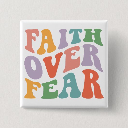 恐怖に対する信仰 缶バッジ (正面)