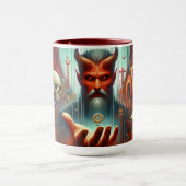 恐怖に対する信仰 – 超現実的スピリチュアルの旅 マグカップ (中央)