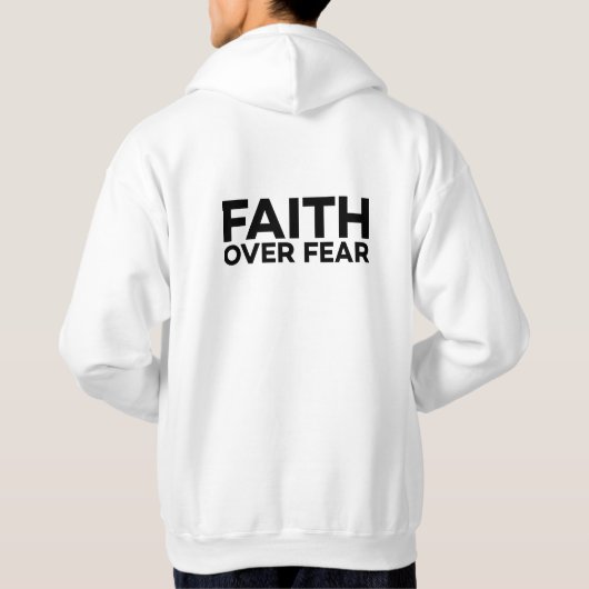 恐怖に対する信仰Tシャツ パーカ (裏面)