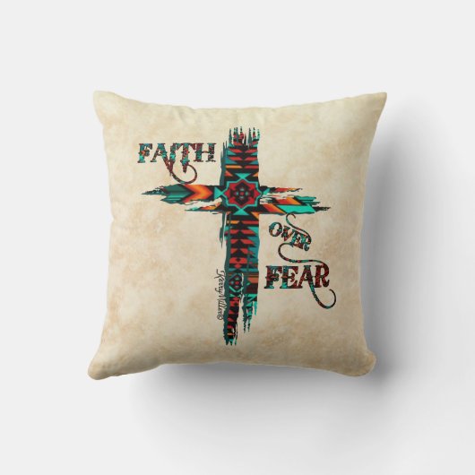 恐怖に対する南西の信仰 クッション (裏面)