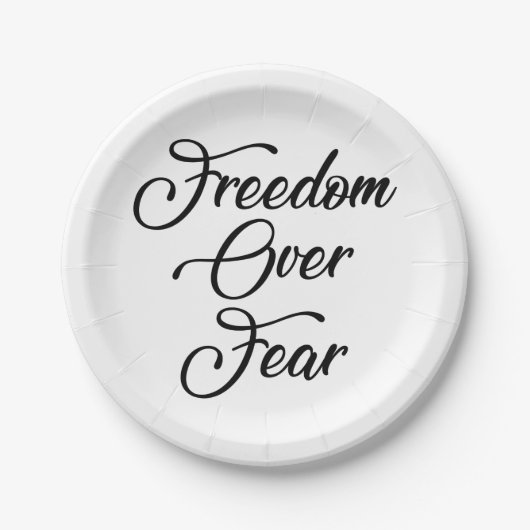 恐怖に対する自由 ペーパープレート (正面)