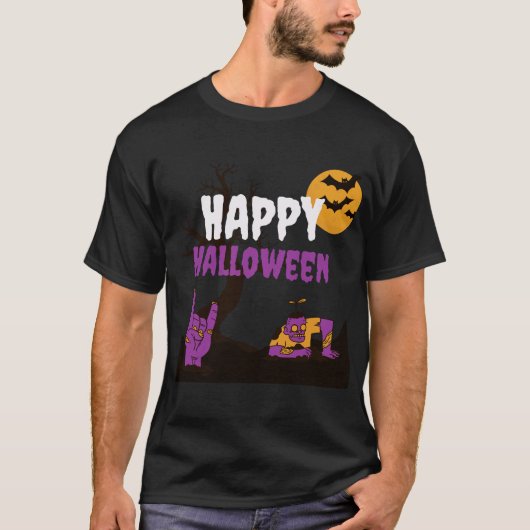 恐怖に満ちたハロウィーンの夜。 Tシャツ (正面)