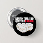 恐怖に満ちた質問を続ける 缶バッジ (正面&裏面)